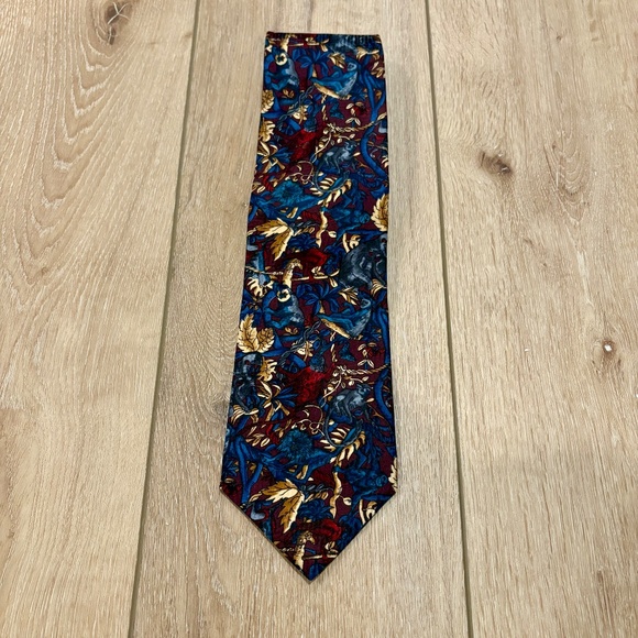 Pitti‎ Uomo Italian Silk Men's Tie 90s Vintage Classic Menswear Retro Monkeys - Picture 3 of 5